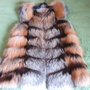 VEST From 100% Real Golden Island Fox